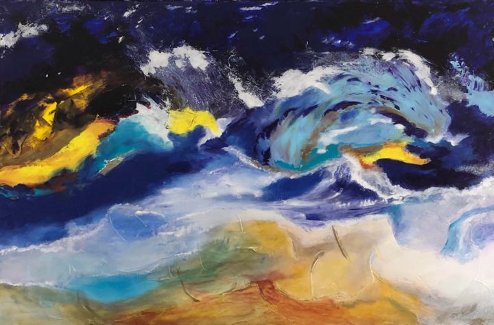 Peinture intitulée "FRACAS" par Pascale Rey-Texier, Œuvre d'art originale, Acrylique Monté sur Châssis
