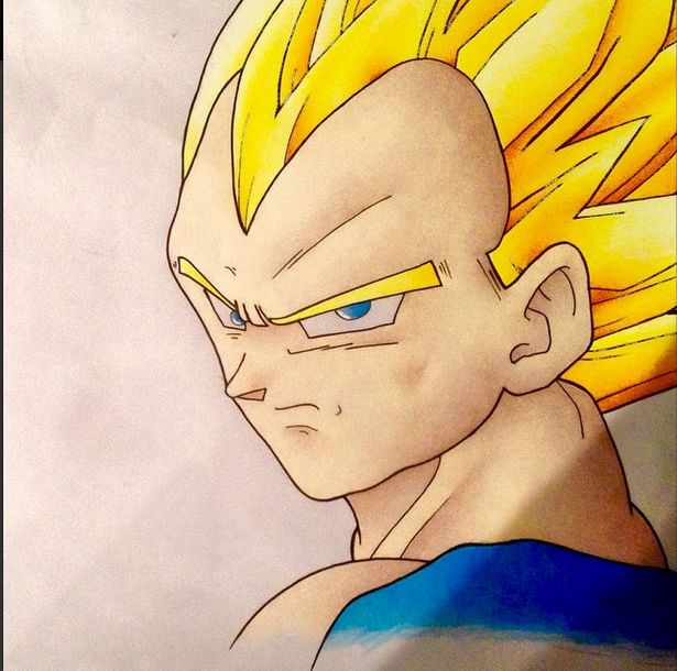 Vegeta ssj blue - Lápis de cor! :)