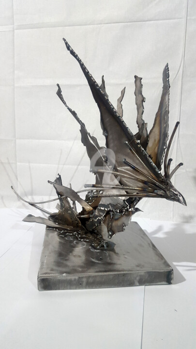 Sculpture titled "BRUTALIST WELDED IR…" by Kloska Ovidiu, Original Artwork, Metals