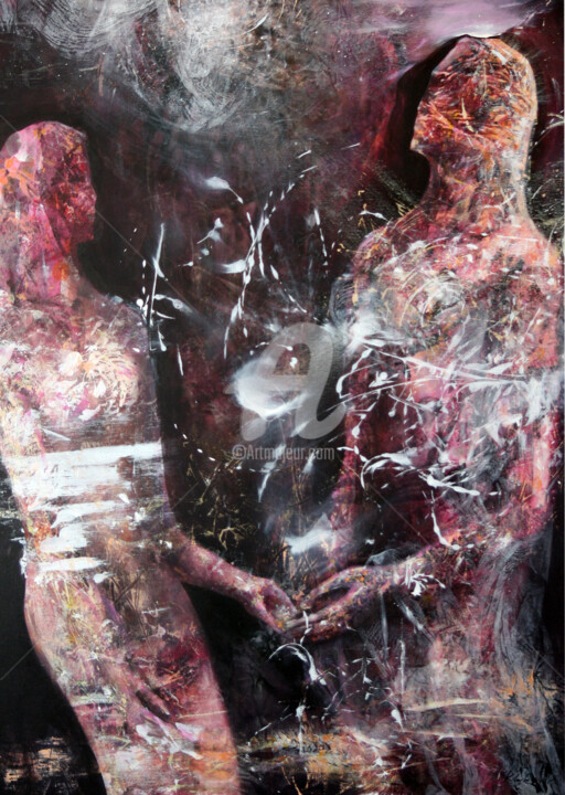 Painting titled "VERY LARGE ACRYLIC…" by Kloska Ovidiu, Original Artwork, Acrylic