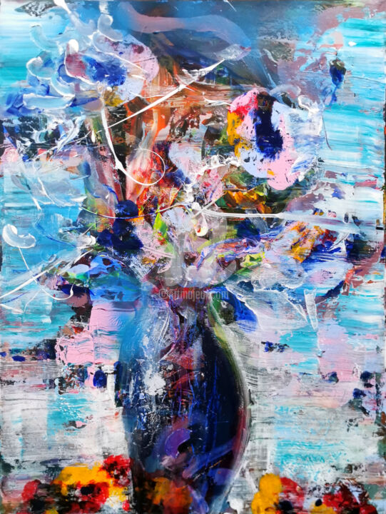 Pittura intitolato "Melancholic spontan…" da Kloska Ovidiu, Opera d'arte originale, Acrilico