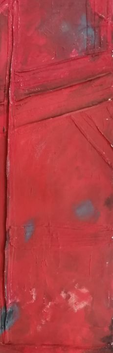 Painting titled "Red red" by Claire Ferrari (klrferr), Original Artwork, Acrylic