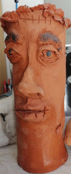 Sculpture titled "Frankie" by Claire Ferrari (klrferr), Original Artwork, Ceramics