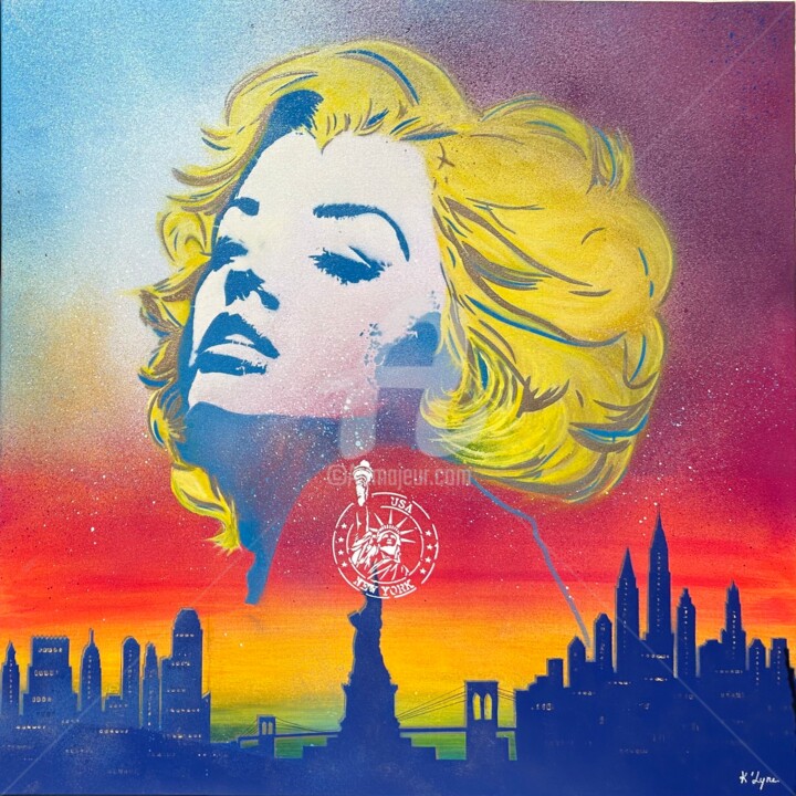 "Marilyn « Le Rêve A…" başlıklı Tablo K’Lyne tarafından, Orijinal sanat, Sprey boya
