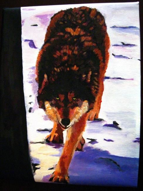 Painting titled "The Stalking" by Kristine Stclair, Original Artwork, Oil