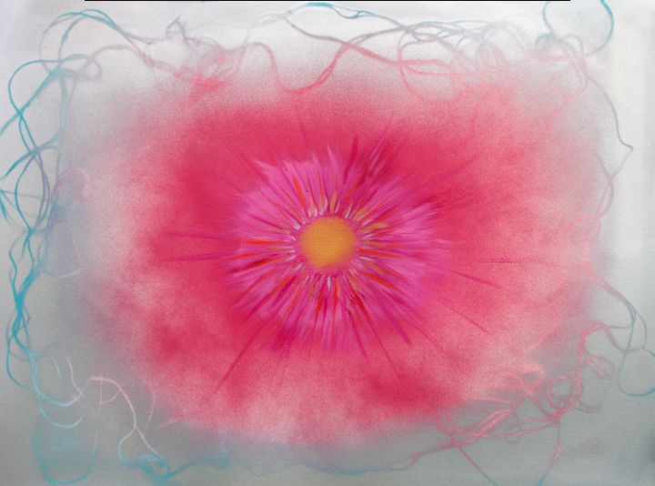 Schilderij getiteld "Spirit 3 - Eye flow…" door Alexandra Knabengof, Origineel Kunstwerk, Acryl