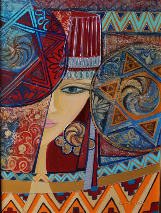 Malerei mit dem Titel "Thematic collection…" von Knkush Yesoyan, Original-Kunstwerk, Öl