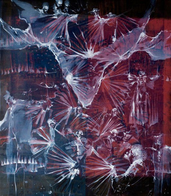 Malerei mit dem Titel "La Entrada" von Nina Koba, Original-Kunstwerk, Öl
