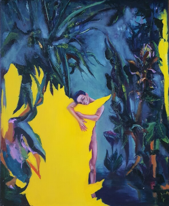 Pittura intitolato "Optimism" da Svetlana Kochergina, Opera d'arte originale, Olio Montato su Telaio per barella in legno