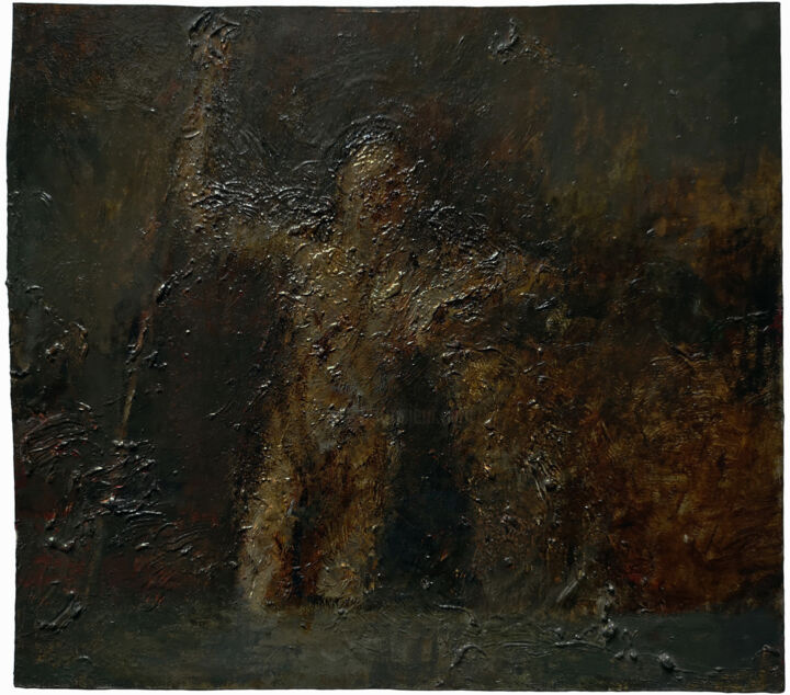 Картина под названием "Trying to go" - Andrei Kokarev, Подлинное произведение искусства, Масло