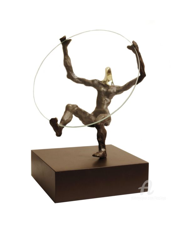 Skulptur mit dem Titel "Instabilitate State…" von Tomasz Koclęga, Original-Kunstwerk, Bronze