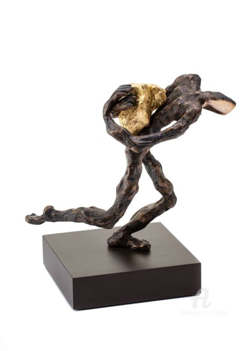 Sculpture titled "Esse Laborem" by Tomasz Koclęga, Original Artwork, Bronze