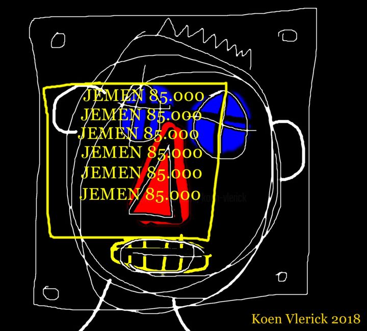 Digital Arts titled "JEMEN 85.000" by Koen Vlerick, Original Artwork