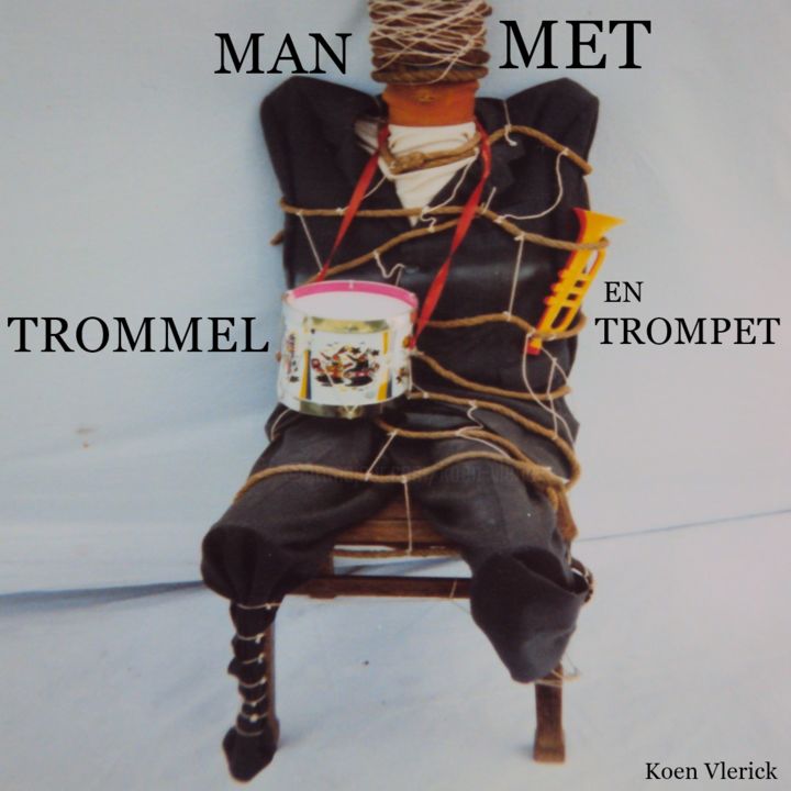 Art textile intitulée "MAN MET TROMMEL EN…" par Koen Vlerick, Œuvre d'art originale