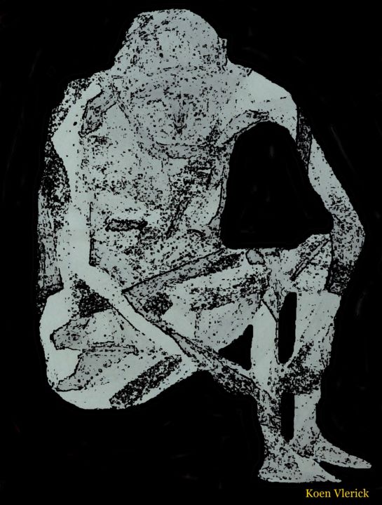 Digital Arts titled "SITTING MAN" by Koen Vlerick, Original Artwork