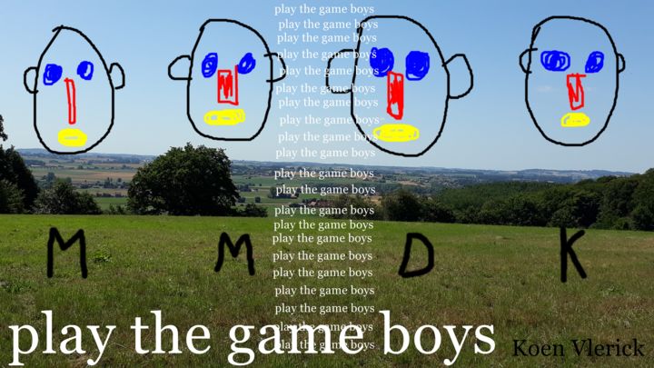 数字艺术 标题为“PLAY THE GAME BOYS” 由Koen Vlerick, 原创艺术品, 2D数字工作