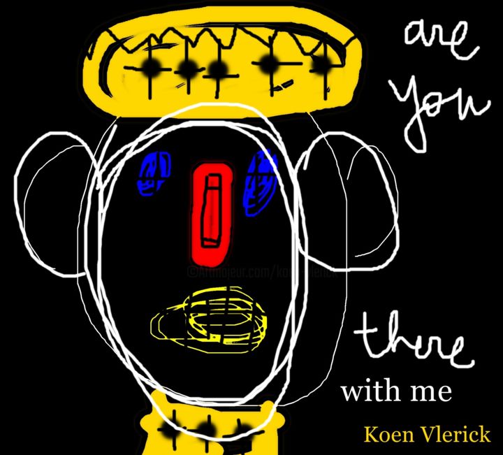 「ARE YOU THERE WITH…」というタイトルのデジタルアーツ Koen Vlerickによって, オリジナルのアートワーク, 2Dデジタルワーク
