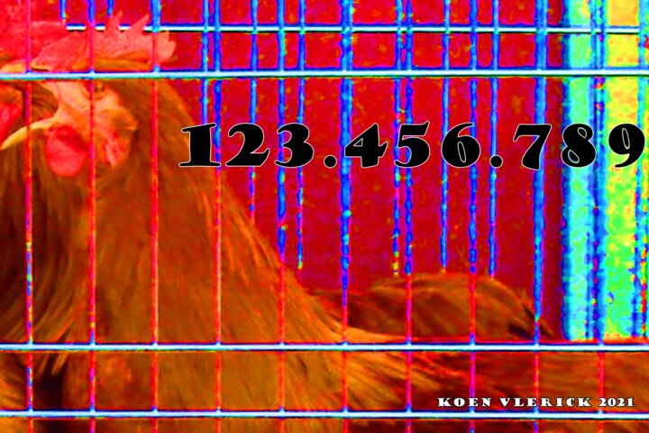 Arte digitale intitolato "123.456.789" da Koen Vlerick, Opera d'arte originale, Lavoro digitale 2D