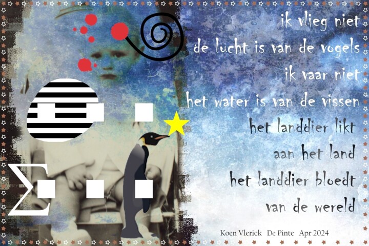 Digitale Kunst getiteld "HET LANDDIER LIKT" door Koen Vlerick, Origineel Kunstwerk, 2D Digital Work