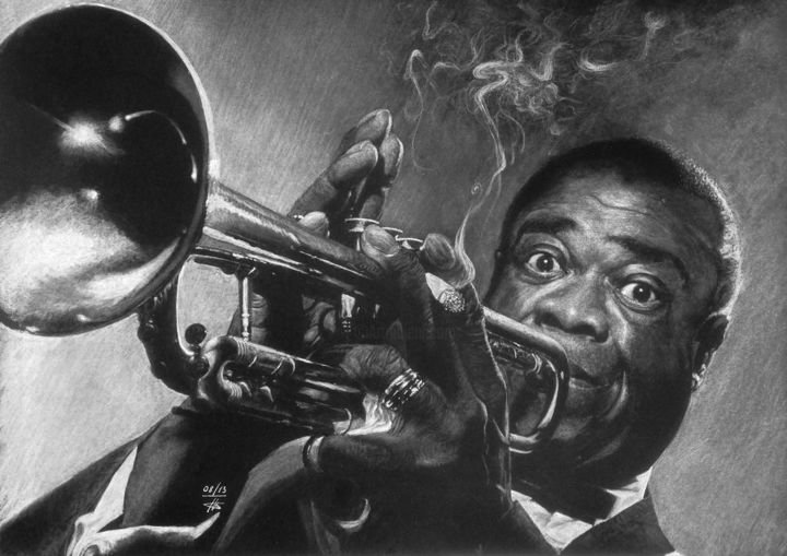 Drawing titled "119-louis-armstrong…" by Kofkof, Original Artwork