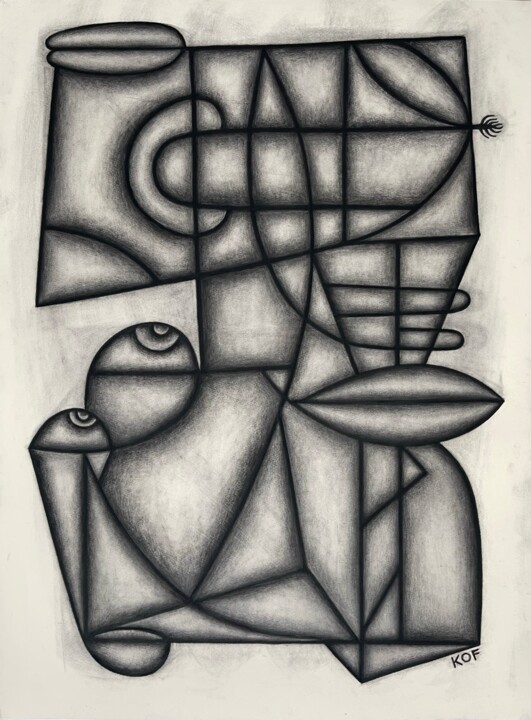 Desenho intitulada "Subsumed (notes fro…" por Kerry O. Furlani, Obras de arte originais, Carvão