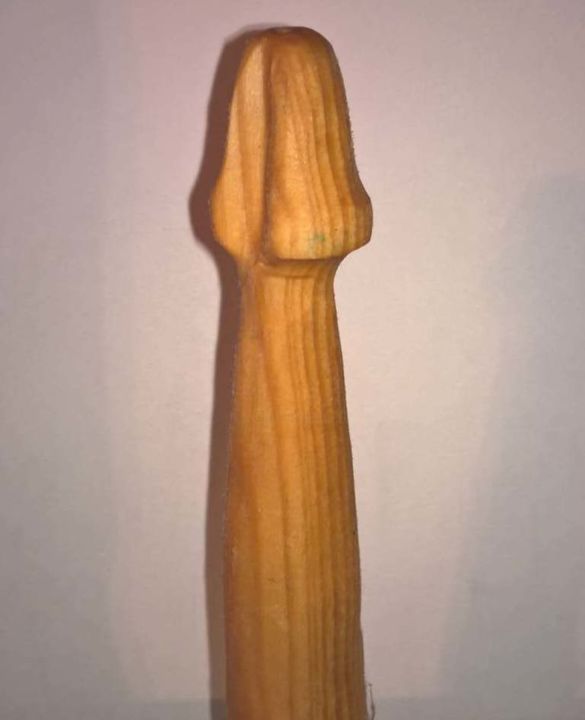 Sculpture titled "totem de fertilité" by Onest, Original Artwork, Wood