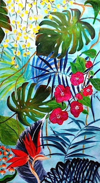 Картина под названием "jungle 3" - Koki, Подлинное произведение искусства, Акрил