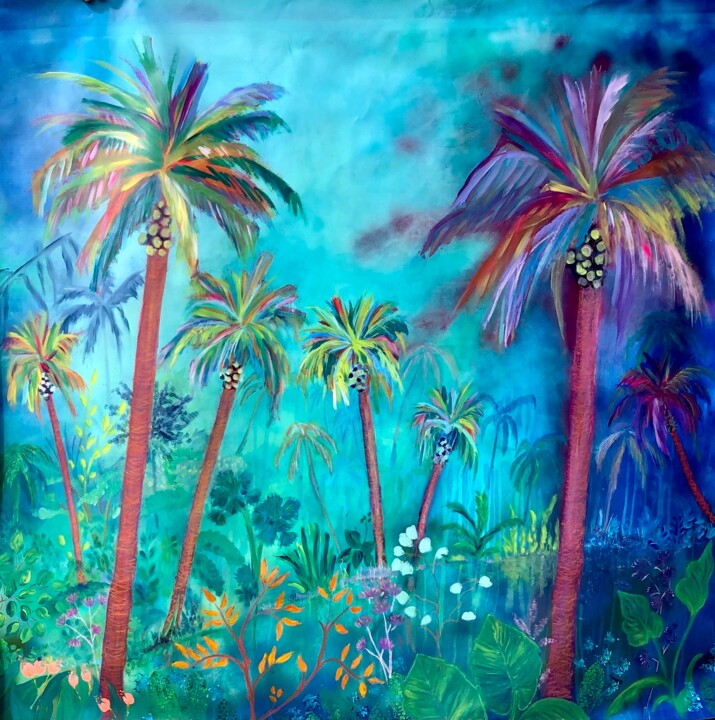 Painting titled "Isla bonita" by Koki, Original Artwork, Acrylic