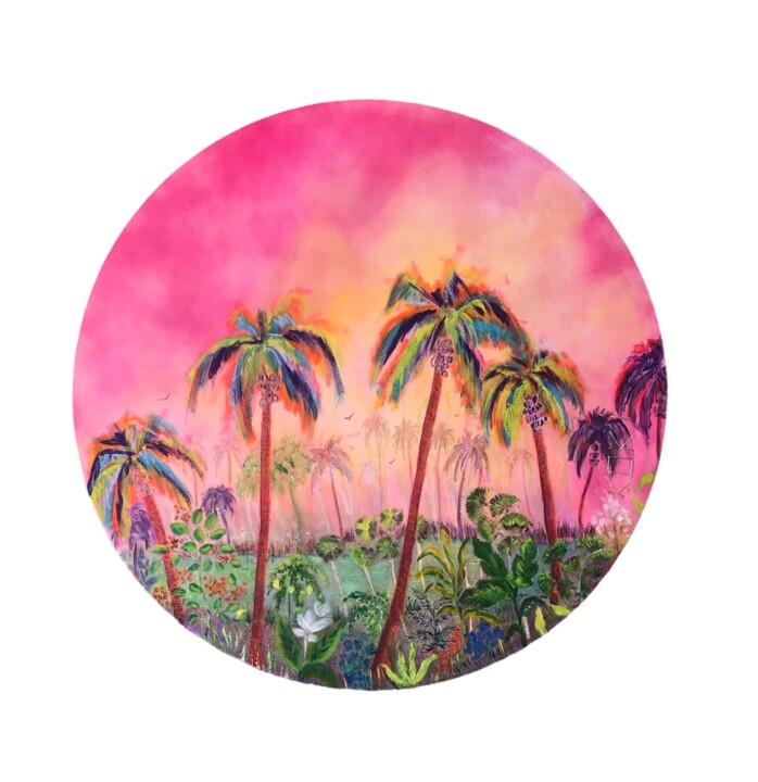 Pintura intitulada "Beautiful Isla" por Koki, Obras de arte originais, Acrílico