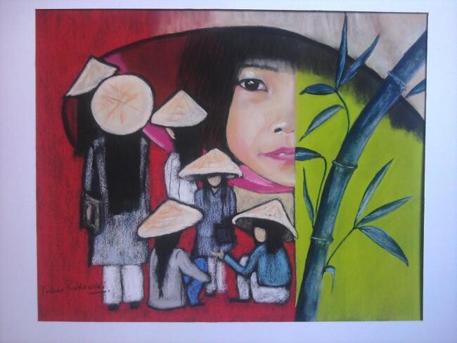 Painting titled "ASIA" by Koki, Original Artwork