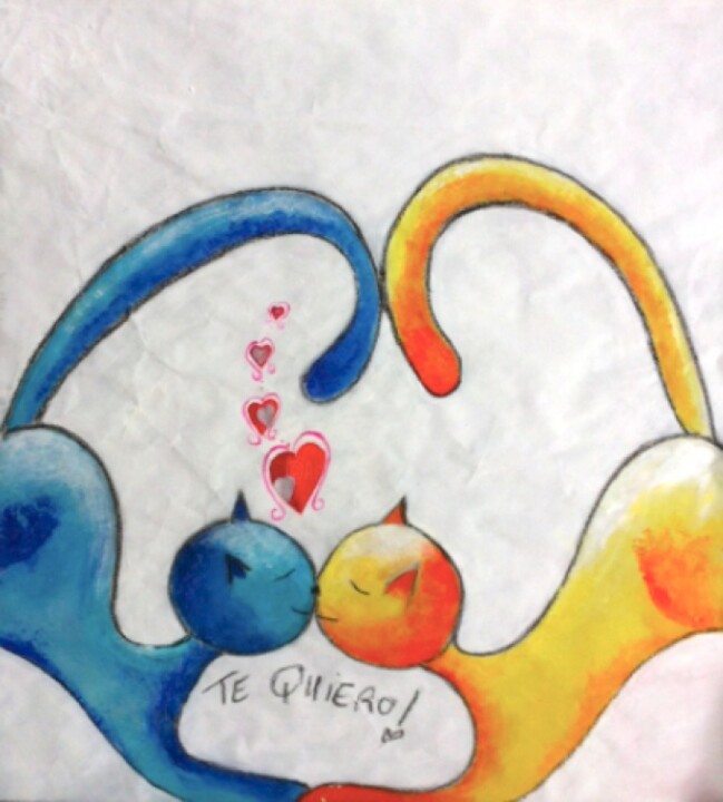 Drawing titled "TE QUIERO !" by Koki, Original Artwork, Other