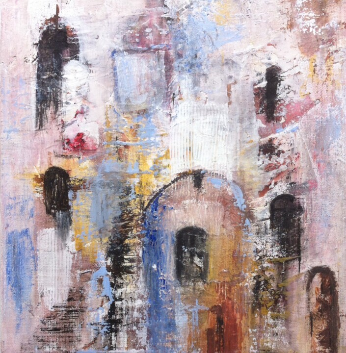 Painting titled "Dans la médina" by Koki, Original Artwork