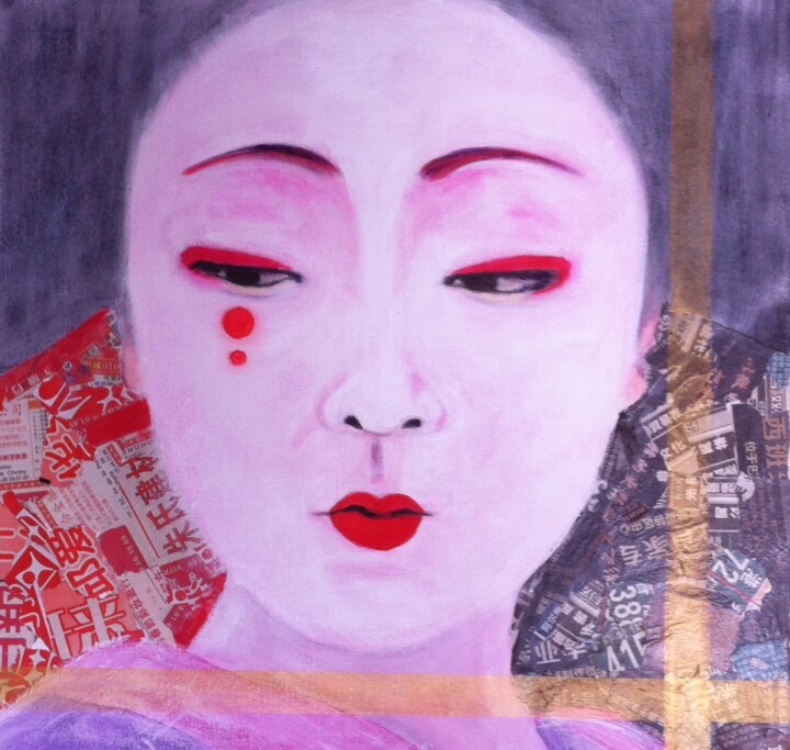 Peinture intitulée "Maiko 3" par Koki, Œuvre d'art originale, Acrylique