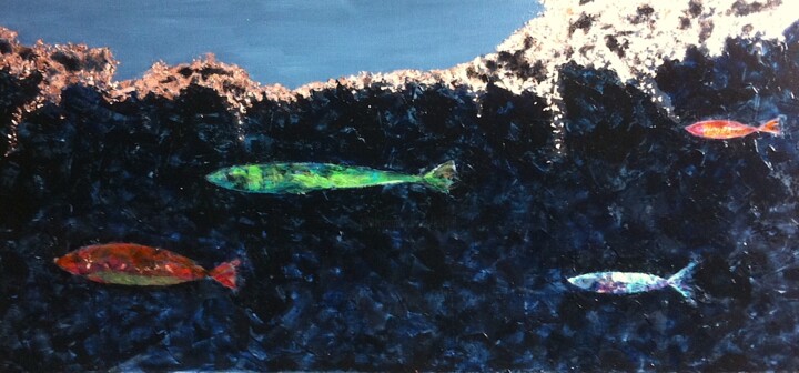 Painting titled "Aquarium" by Koki, Original Artwork
