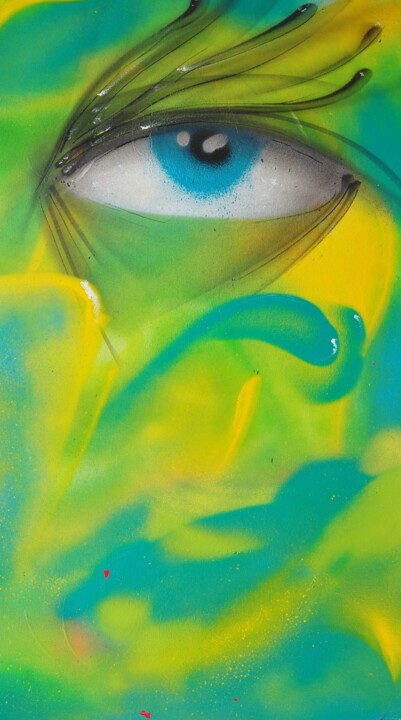 Painting titled "Auge #ArtistSupport…" by Kolir, Original Artwork, Spray paint
