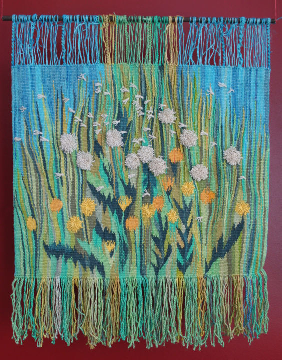 Textile Art titled "Лето" by Tatiana Kolobova, Original Artwork, Tapestry