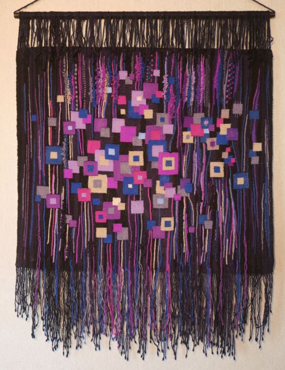 Текстильное искусство под названием "Южная ночь" - Татьяна Колобова, Подлинное произведение искусства, гобелен