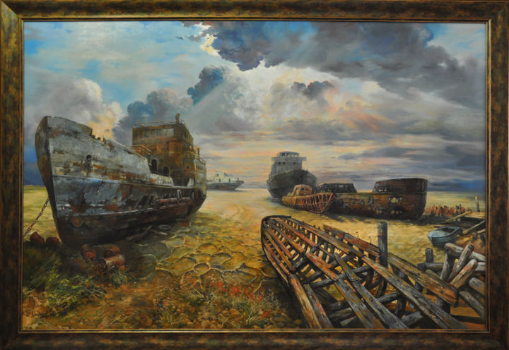 Картина под названием "Штиль" - Anton Kondakov, Подлинное произведение искусства, Масло