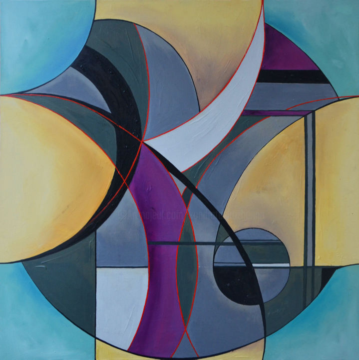 Painting titled "∞ Infinity. Composi…" by Zhanna Kondratenko, Original Artwork, Oil Mounted on Wood Stretcher frame