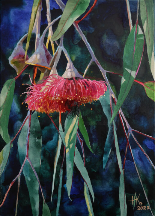 Pintura titulada "Eucalyptus" por Zhanna Kondratenko, Obra de arte original, Oleo Montado en Bastidor de camilla de madera