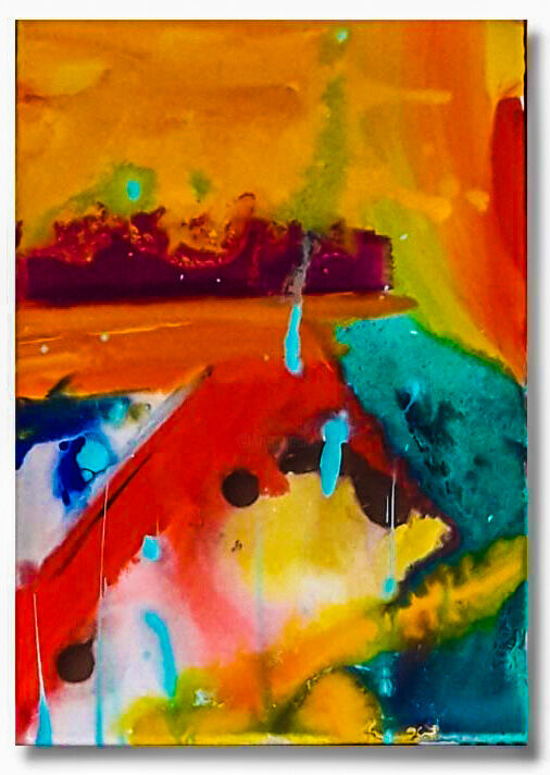 Pintura intitulada "Abstraction XI" por Konduru, Obras de arte originais, Acrílico Montado em Armação em madeira