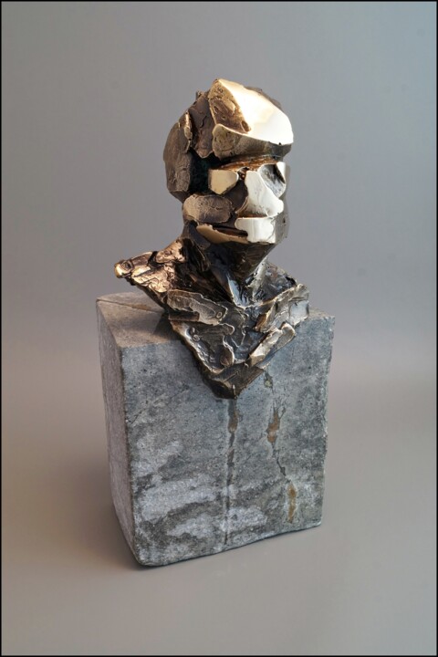 Skulptur mit dem Titel "HERCYN 2" von Konrad Ziolkowski, Original-Kunstwerk, Bronze