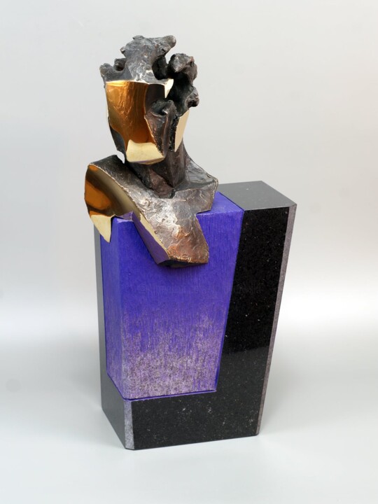 Sculpture titled "ASYN III" by Konrad Ziolkowski, Original Artwork, Metals