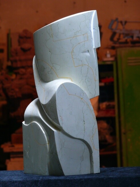 Sculptuur getiteld "Posthead a" door Konrad Ziolkowski, Origineel Kunstwerk