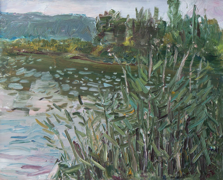 Картина под названием "Reed Painting" - Konstantin Borisov, Подлинное произведение искусства, Масло
