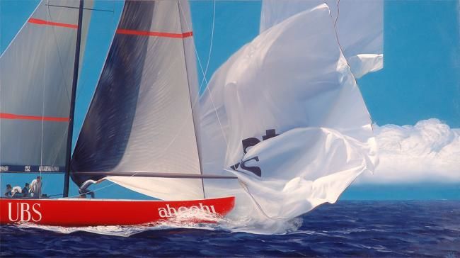 Painting titled "under_sail1.jpg" by Konstantin Isikov, Original Artwork
