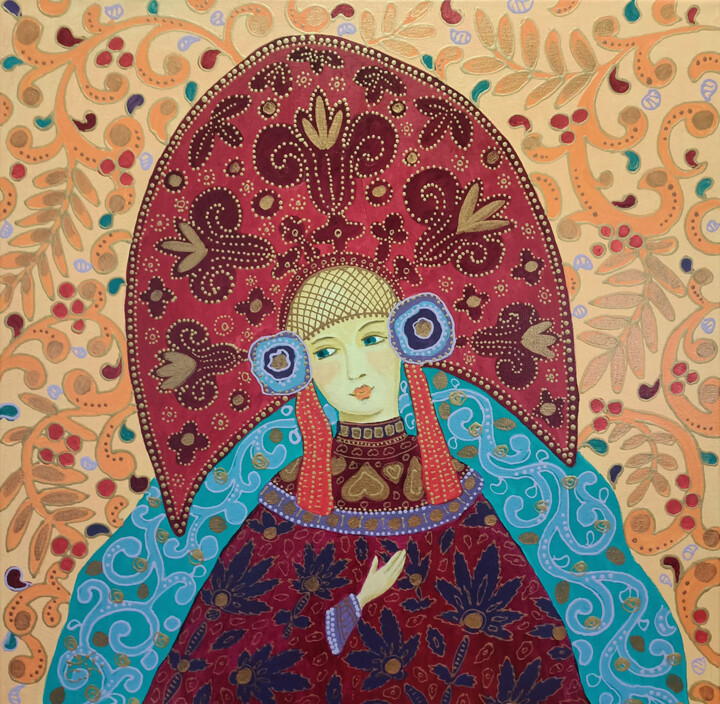 Картина под названием "Осенняя сказка" - Svetlana Konstantinova, Подлинное произведение искусства, Акрил