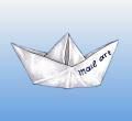 Mail Art travels in Greece with a hand-made paper boat Mail Art,