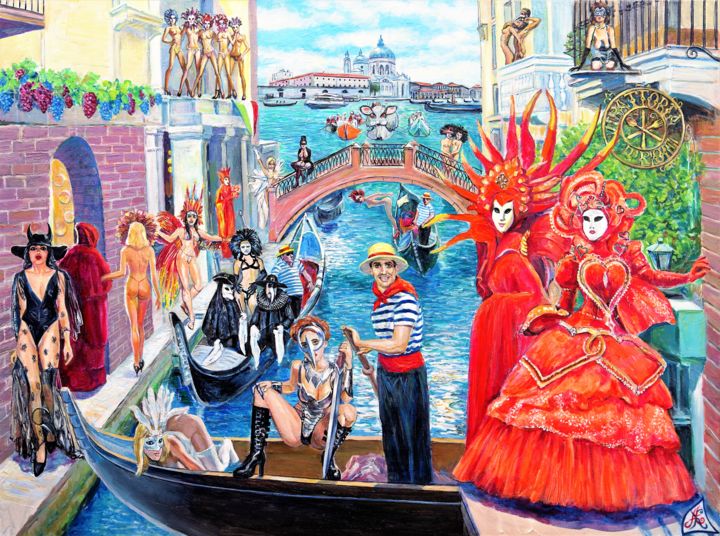 Painting titled "venezia.jpg" by Aleks Kontr, Original Art, Oil