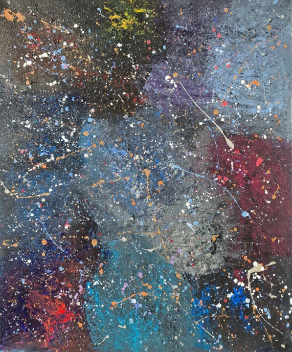 Pittura intitolato "Nebula" da Kook, Opera d'arte originale, Acrilico